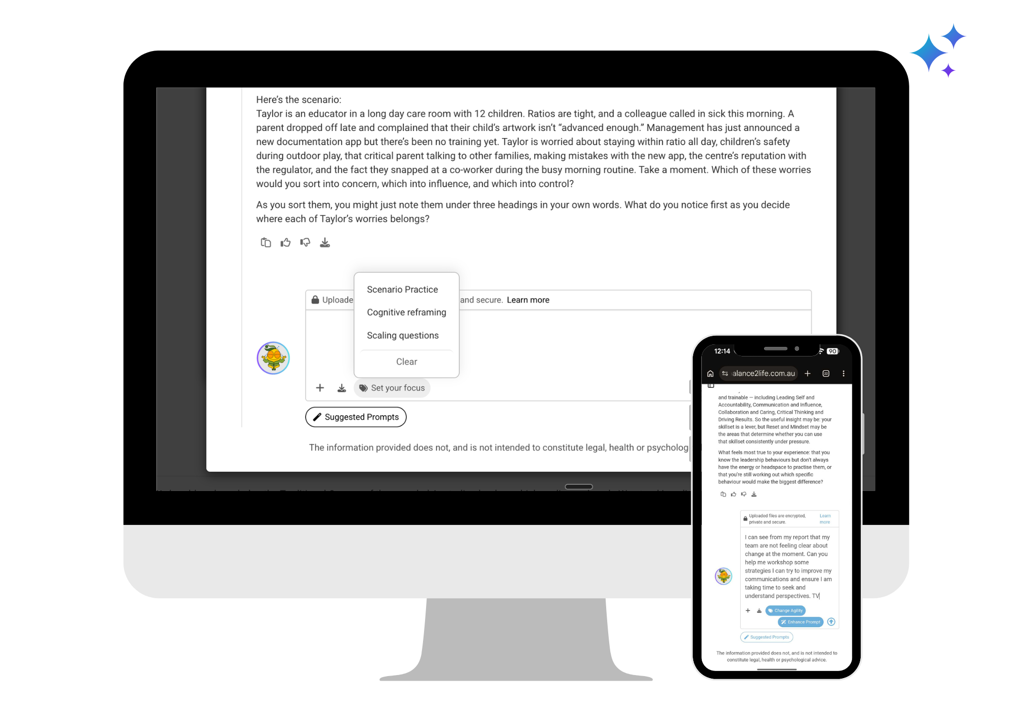 Gentia coaching interface