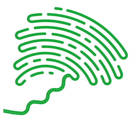 Green fingerprint signal icon representing Gentia's workforce intelligence layer